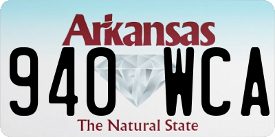 AR license plate 940WCA