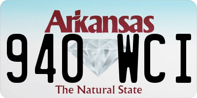 AR license plate 940WCI