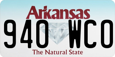AR license plate 940WCO