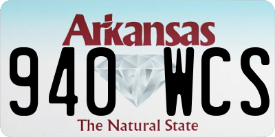 AR license plate 940WCS