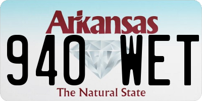 AR license plate 940WET