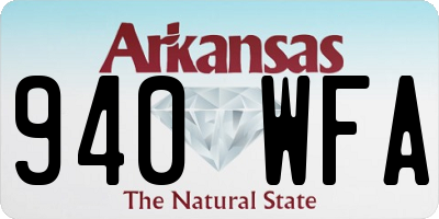 AR license plate 940WFA