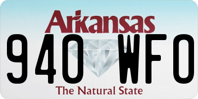 AR license plate 940WFO