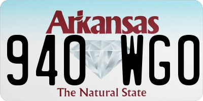 AR license plate 940WGO