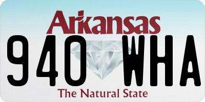 AR license plate 940WHA
