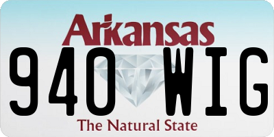 AR license plate 940WIG