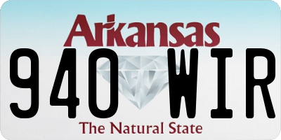 AR license plate 940WIR