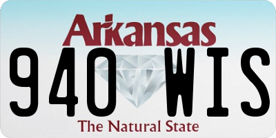 AR license plate 940WIS