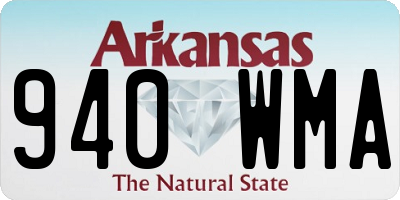 AR license plate 940WMA