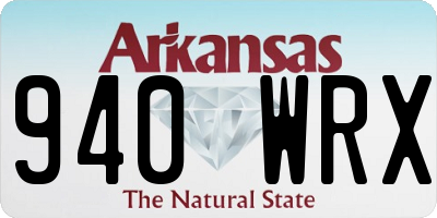 AR license plate 940WRX