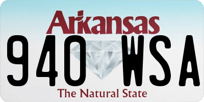 AR license plate 940WSA