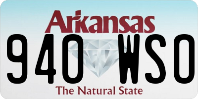 AR license plate 940WSO