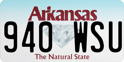 AR license plate 940WSU
