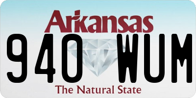 AR license plate 940WUM