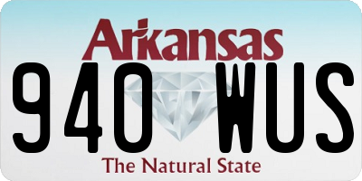 AR license plate 940WUS