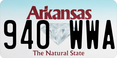 AR license plate 940WWA