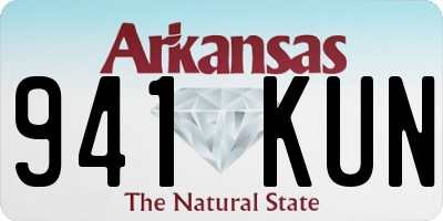 AR license plate 941KUN
