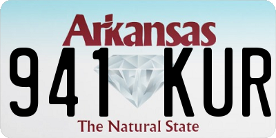AR license plate 941KUR