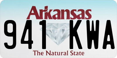 AR license plate 941KWA