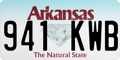 AR license plate 941KWB