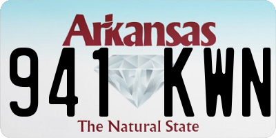 AR license plate 941KWN