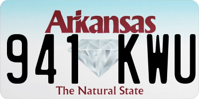 AR license plate 941KWU