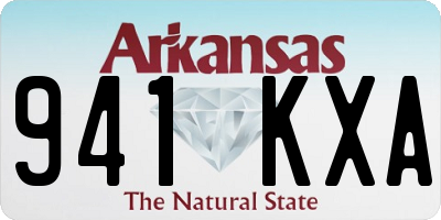 AR license plate 941KXA