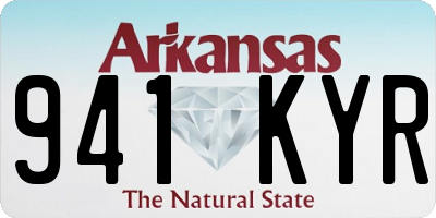AR license plate 941KYR