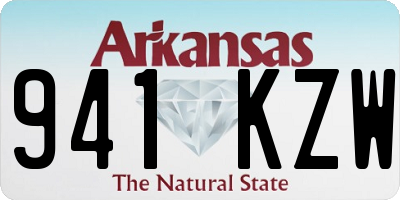 AR license plate 941KZW