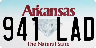 AR license plate 941LAD
