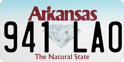 AR license plate 941LAO
