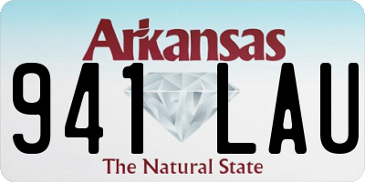 AR license plate 941LAU