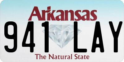 AR license plate 941LAY