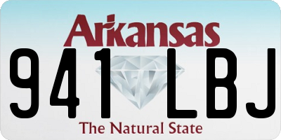 AR license plate 941LBJ