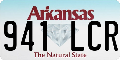 AR license plate 941LCR