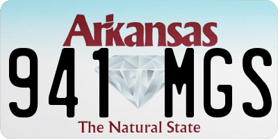 AR license plate 941MGS