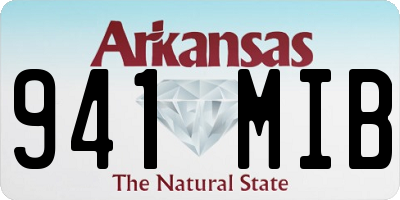AR license plate 941MIB