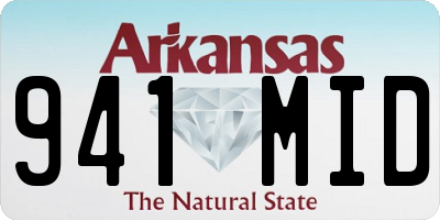 AR license plate 941MID