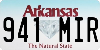 AR license plate 941MIR