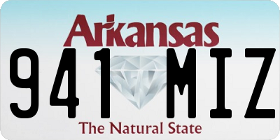 AR license plate 941MIZ