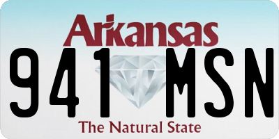 AR license plate 941MSN