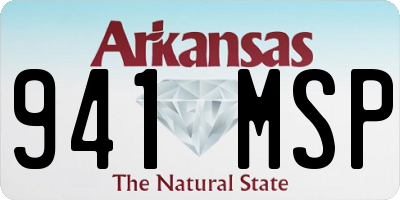 AR license plate 941MSP