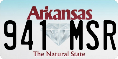 AR license plate 941MSR