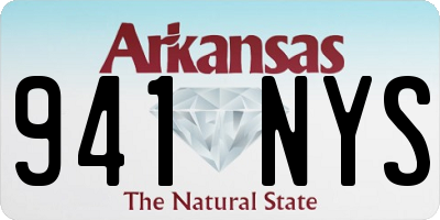 AR license plate 941NYS