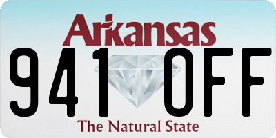 AR license plate 941OFF