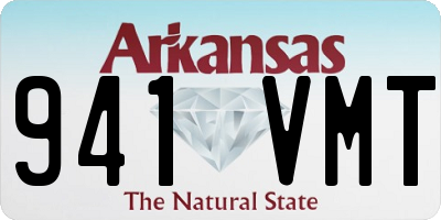 AR license plate 941VMT
