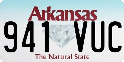 AR license plate 941VUC