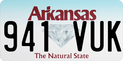 AR license plate 941VUK