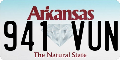 AR license plate 941VUN