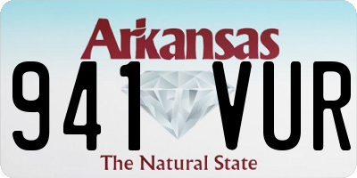 AR license plate 941VUR